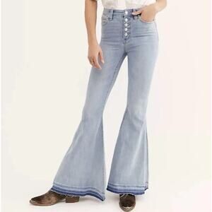 We The Free Irreplaceable Super Flare High Rise Jeans Button Fly Women's size 26